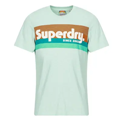 Superdry LOGO TERRAIN men's T shirt in Green