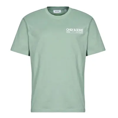 Only & Sons ONSKASBAH men's T shirt in Green