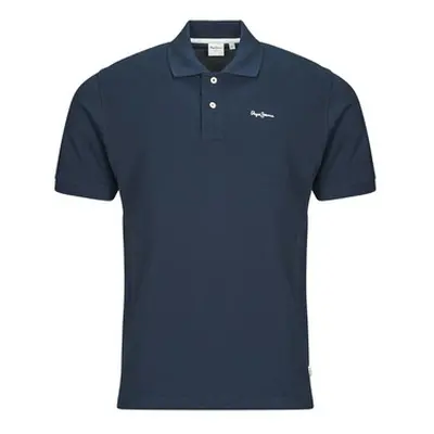 Pepe jeans ESSENTIAL POLO CONTRAST LOGO men's Polo shirt in Marine