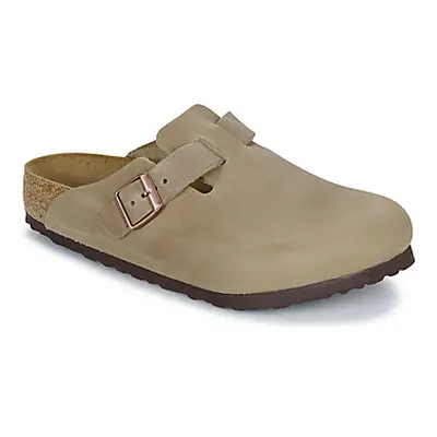 BIRKENSTOCK Boston LEOI Tabacco Brown men's Mules / Casual Shoes in Beige