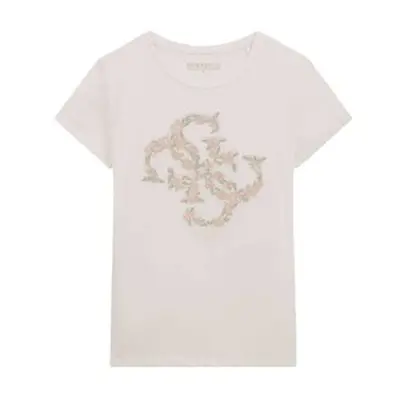 Guess T SHIRT girls's Children's T shirt in White