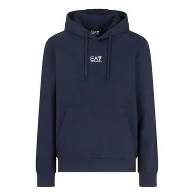 Ea7 Emporio Armani Core Identity Hooded Sweatshirt Armani Blue men's Sweatshirt in Black