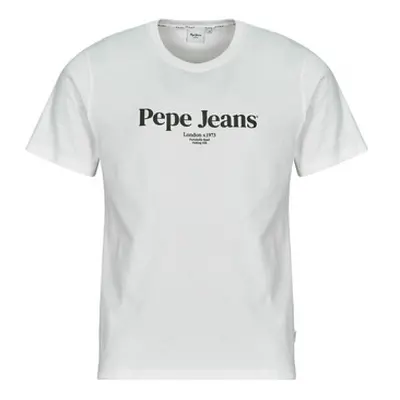 Pepe jeans DALE TEE men's T shirt in White