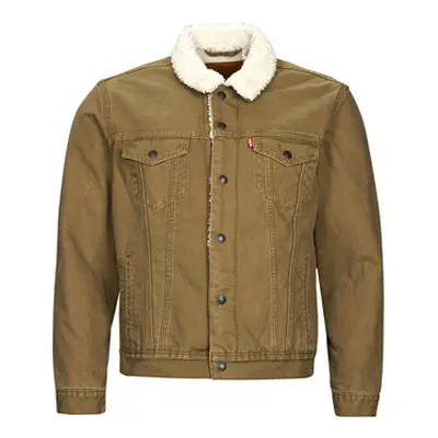 Levis TYPE 3 SHERPA TRUCKER men's Denim jacket in Beige