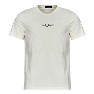 Fred Perry EMBROIDERED T-SHIRT men's T shirt in Beige