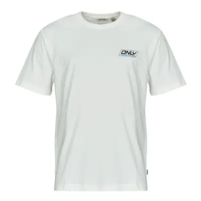 Only & Sons ONSSPRINT men's T shirt in White