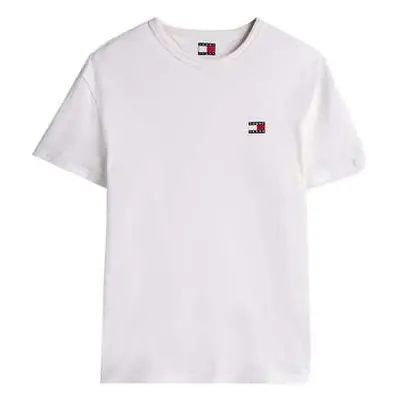 Tommy Jeans Reg Logo Badge T-Shirt Ecru men's in multicolour