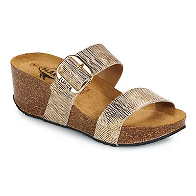 Plakton SO ROCK women's Mules / Casual Shoes in Gold