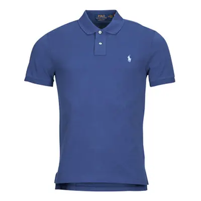 Polo Ralph Lauren POLO COUPE DROITE EN COTON BASIC MESH men's Polo shirt in Blue