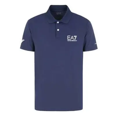 Ea7 Emporio Armani Tennis Pro Technical Polo Shirt Navy Blue men's in Blue