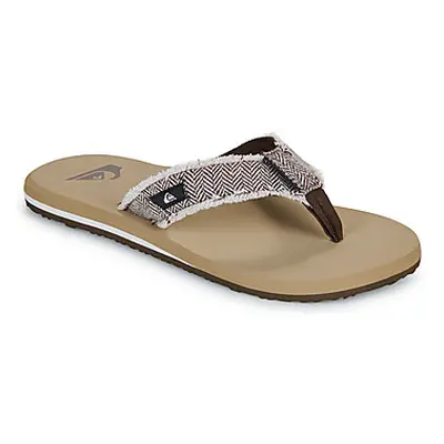 Quiksilver MONKEY ABYSS men's Flip flops / Sandals (Shoes) in Beige