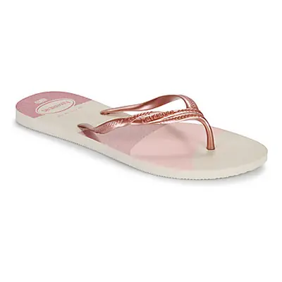 Havaianas FANTASIA GLOSS women's Flip flops / Sandals (Shoes) in Beige