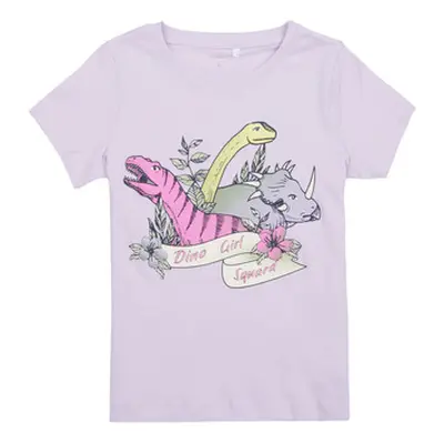 Name it NMFBRIGITA SS TOP girls's Children's T shirt in Purple