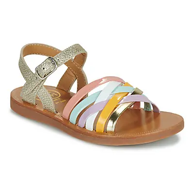 Pom d'Api PLAGETTE LUX girls's Children's Sandals in Multicolour