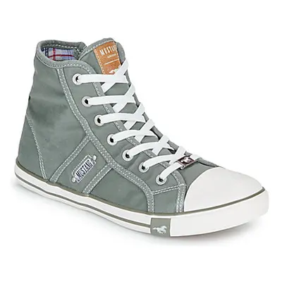 Mustang GALLEGO women's Shoes (High-top Trainers) in Grey