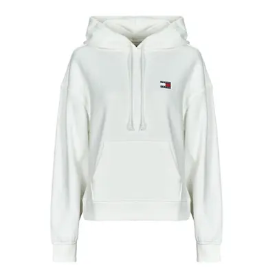 Tommy Jeans TJW BXY BADGE HOODIE EXT women's Sweatshirt in White