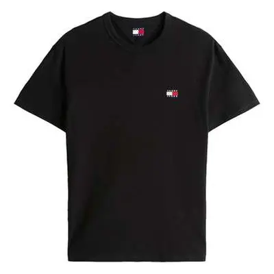 Tommy Jeans Reg Logo Badge T-Shirt Black men's in Black