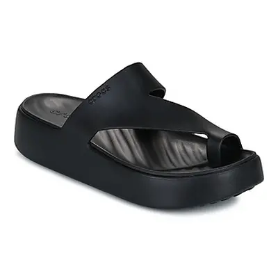 Crocs Getaway Platform Toe Loop women's Mules / Casual Shoes in Black