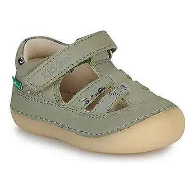 Kickers KICK SUSHYK LT boys's Children's Sandals in Kaki