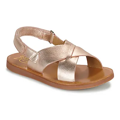 Pom d'Api PLAGETTE CROSS girls's Children's Sandals in Pink