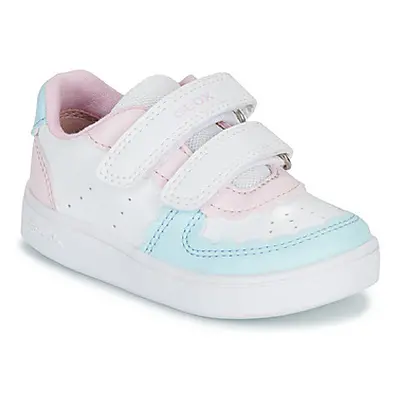 Geox B ECLYPER GIRL girls's Children's Shoes (Trainers) in White