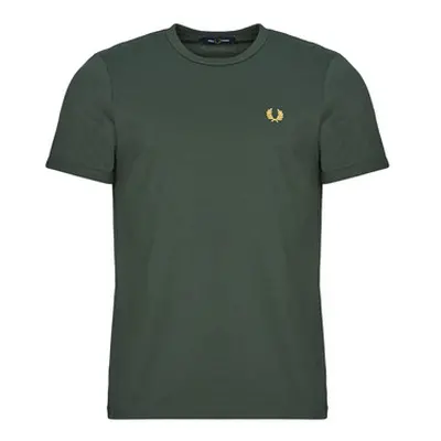 Fred Perry RINGER T-SHIRT men's T shirt in Green