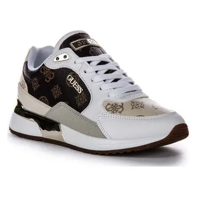 Guess Fljmoxfap12 Moxea10 Brown Beige women's Trainers in Brown