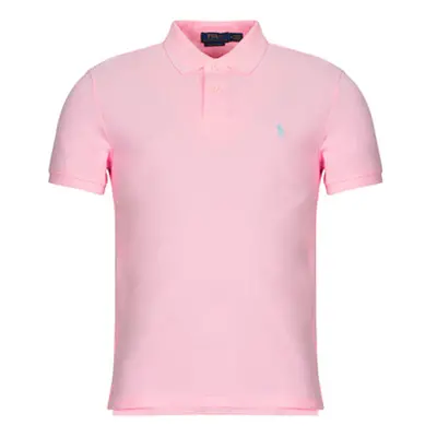 Polo Ralph Lauren POLO COUPE DROITE EN COTON BASIC MESH men's Polo shirt in Pink