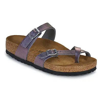 BIRKENSTOCK Mayari BF Saffiano Iridescent Viola women's Mules / Casual Shoes in Silver