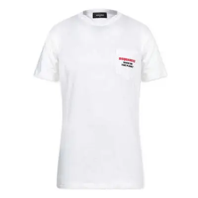 Dsquared Men's White Bk On Planet Cool T-Shirt men's in White