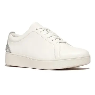 FitFlop RALLY CRYSTAL-BACKTAB LEATHER women's Shoes (Trainers) in White