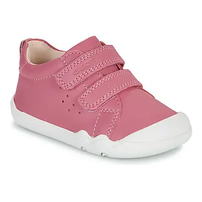 Geox B STEPPIEUP GIRL girls's Children's Shoes (Trainers) in Pink