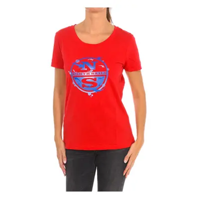 North Sails 9024340-230 women's T shirt in Red