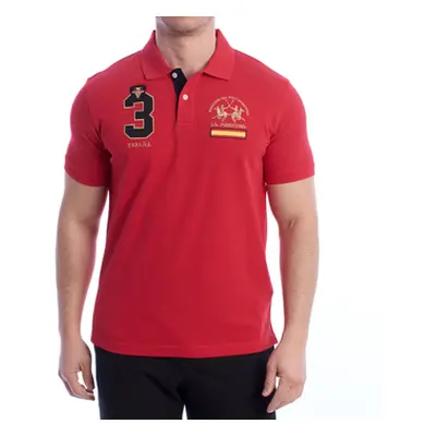 La Martina YMP315-PK031-06008 men's Polo shirt in Red