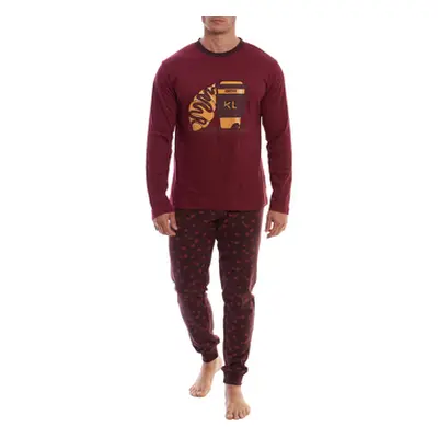 Kisses&Love KLP4-30201 men's Sleepsuits in Bordeaux