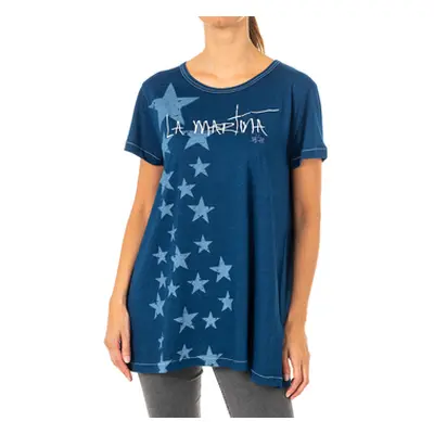 La Martina LWR304-D7002 women's T shirt in Blue