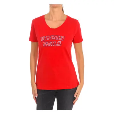 North Sails 9024320-230 women's T shirt in Red