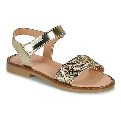 Pablosky MARY girls's Children's Sandals in Gold