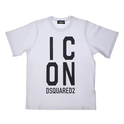 Dsquared DQ2036D0-0MVDQ-100 boys's Children's T shirt in White