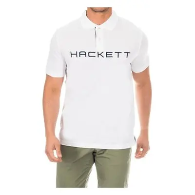 Hackett HMX1007B-WHITE men's Polo shirt in White