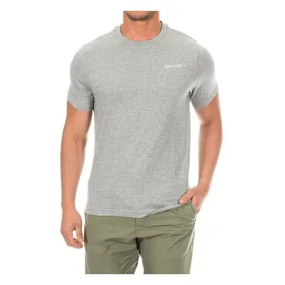 Hackett HMX2000D-METAL-HEATHER men's T shirt in Grey