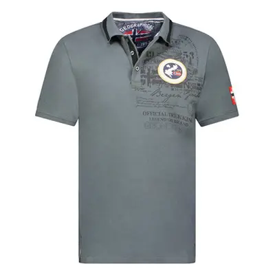 Geo Norway SY1357HGN-Dark Grey men's Polo shirt in Grey