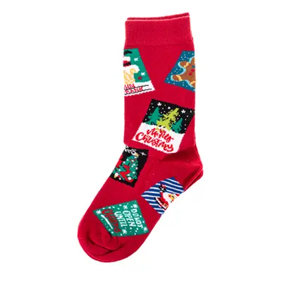 John Frank WJFLSFUNCH06-MULTICOLOR women's Socks in Red