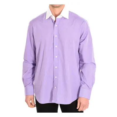 CafÃ© Coton BOATING1-33LSW men's Long sleeved Shirt in Purple