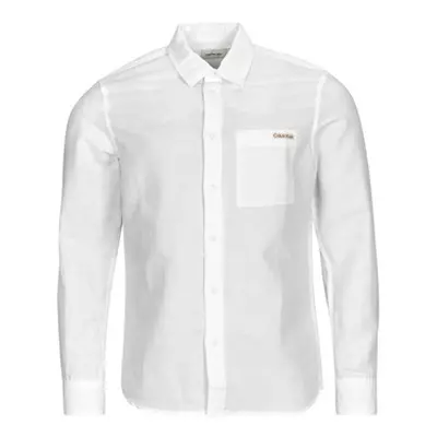 Calvin Klein Jeans LINEN COTTON SHIRT men's Long sleeved Shirt in White