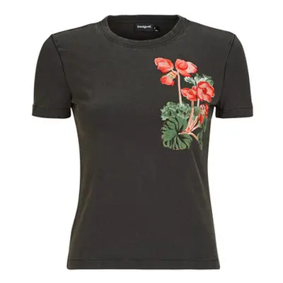 Desigual BOTANICAL LACROIX women's T shirt in Black