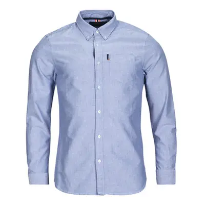 Superdry OXFORD ESSENTIAL men's Long sleeved Shirt in Blue