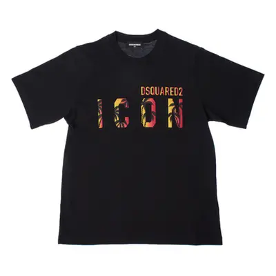 Dsquared DQ1710D0-0MMDQ-900 boys's Children's T shirt in Black