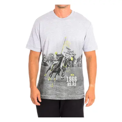 La Martina TMR305-JS206-01001 men's T shirt in Grey