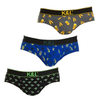 Kisses&Love KLS5-3011-TIKISBEERDOLLARS men's Underpants / Brief in Multicolour